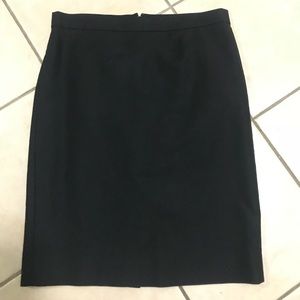 J.crew Black Cotton Double Serge No 2 pencil skirt